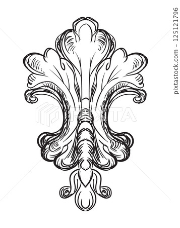 Ornament hand drawing design element vector illustration Ornament hand drawing design element vector illustration 125121796