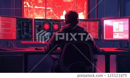 Security engineers at work 125121875