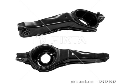 New suspension arm of a vehicle on a white background 125121942