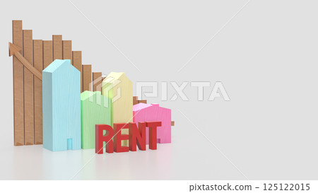 The House wood for property or Building concept 3d Rendering. The House wood for property or Building concept 3d Rendering. 125122015