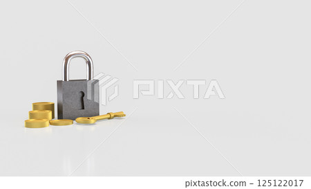 The Master key and lock for security or Business concept 3d Rendering. The Master key and lock for security or Business concept 3d Rendering. 125122017