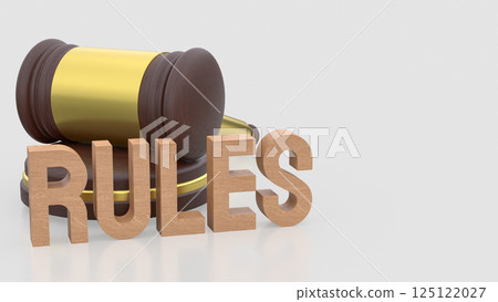 The Hammer for law concept 3d Rendering. 125122027