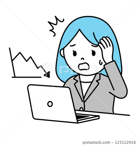 銷售下降令女士震驚 125122918