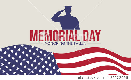 Memorial Day Design to Honor American Heroes 125122996