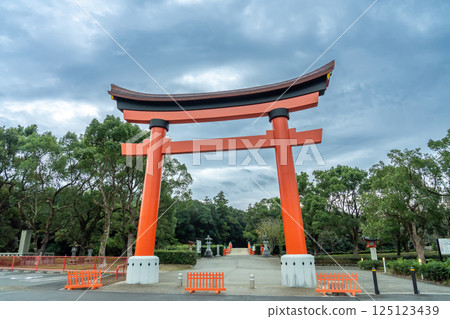 Torii gate of Usa Jingu Shrine, the head shrine of the Hachiman Shrines, Usa City, Oita Prefecture Torii gate of Usa Jingu Shrine, the head shrine of the Hachiman Shrines, Usa City, Oita Prefecture 125123439