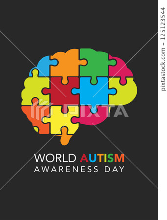 World autism awareness day stock illustration World autism awareness day stock illustration 125123544