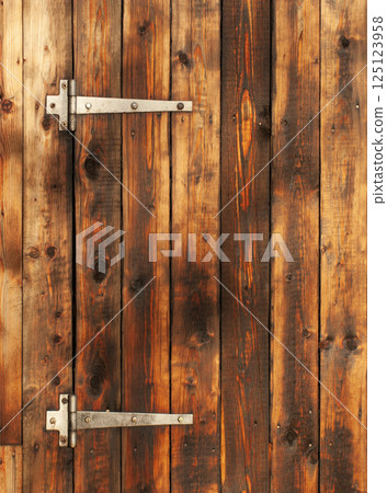 Natural wooden boards background 125123958