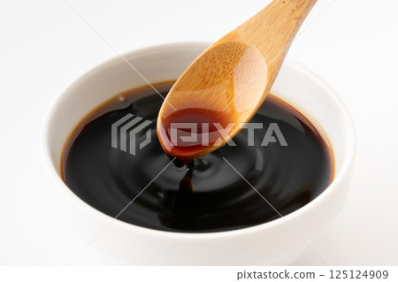 Black vinegar in a small dish Black vinegar in a small dish 125124909