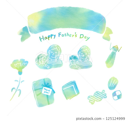 父親節主題水彩漸層套裝 125124999