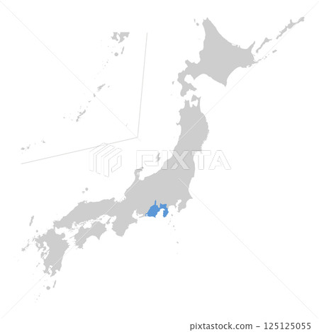 日本靜岡縣地圖 125125055