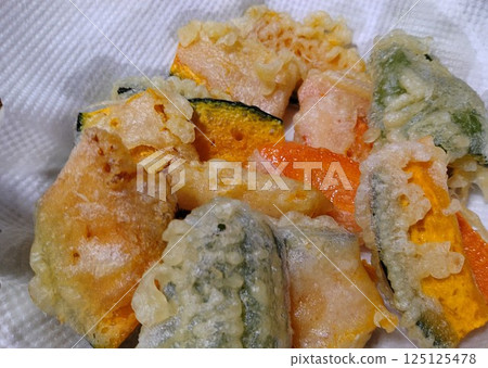 Simple, homemade tempura: Shrimp and vegetable tempura Simple, homemade tempura: Shrimp and vegetable tempura 125125478