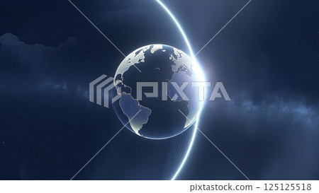 全球化網格半透明地球脈動全球化概念背景 125125518