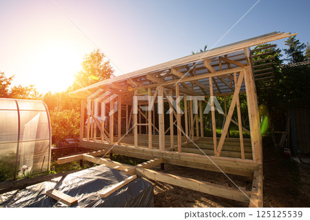 Unfinished frame house Unfinished frame house 125125539