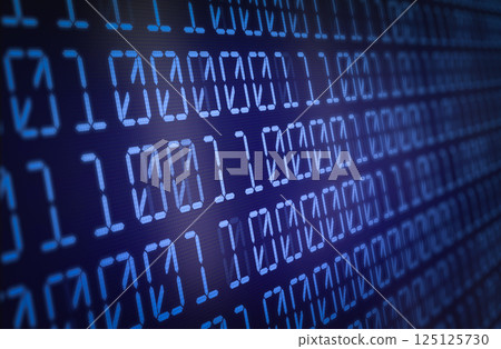 Blue Binary code Background. Digital and Secure Data Concept. Abstract Illustration Blue Binary code Background. Digital and Secure Data Concept. Abstract Illustration 125125730
