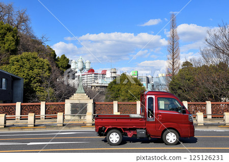 Beautiful blue sky over Oji's Otonashi Bridge Beautiful blue sky over Oji's Otonashi Bridge 125126231