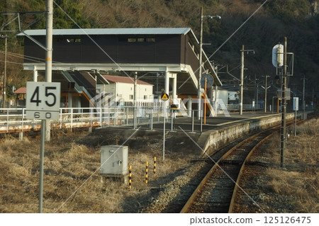 猊備線(備後落合站~新見站)備中神代站車窗外的景色 猊備線(備後落合站~新見站)備中神代站車窗外的景色 125126475