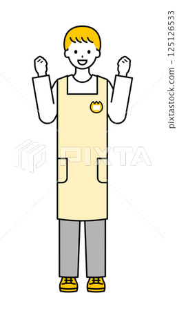 Full body pose_Simple male nursery teacher 06 125126533