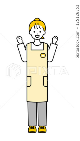 Full body pose_simple nursery teacher woman 06 Full body pose_simple nursery teacher woman 06 125126553