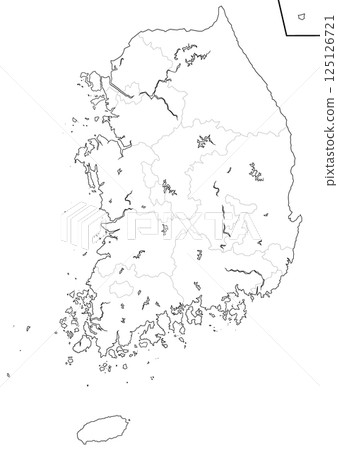 韓國空白地圖 125126721