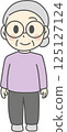 An old woman standing facing forward 125127124