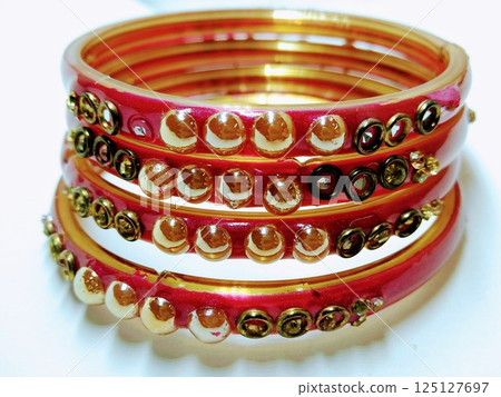 Gorgeous Bangles for Wedding Events with selective focus 125127697