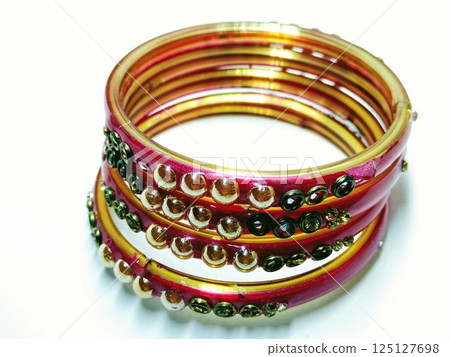 Gorgeous Bangles for Wedding Events with selective focus 125127698