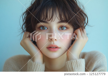 年輕女性的美麗 125127779