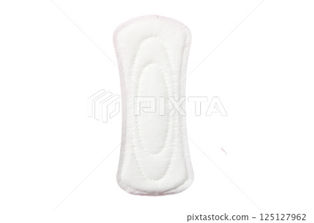 Feminine hygiene and menstruation, Soft sanitary pad for feminine hygiene, isolated on white, PNG 125127962