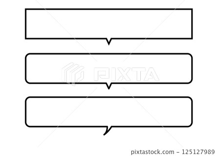 對話氣泡插圖素材,橫向簡約黑白邊框,向量圖,PNG透明背景 對話氣泡插圖素材,橫向簡約黑白邊框,向量圖,PNG透明背景 125127989