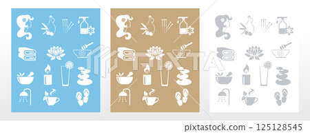 Vector graphic. Spa icons set Vector graphic. Spa icons set 125128545