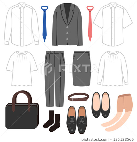 Work clothes illustration set Work clothes illustration set 125128566