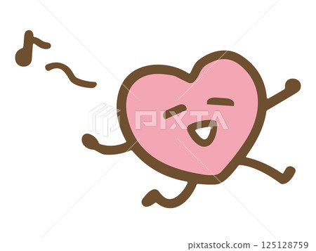 Happy heart character (vector) Happy heart character (vector) 125128759