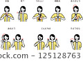 8-piece set of women doing sign language 125128763