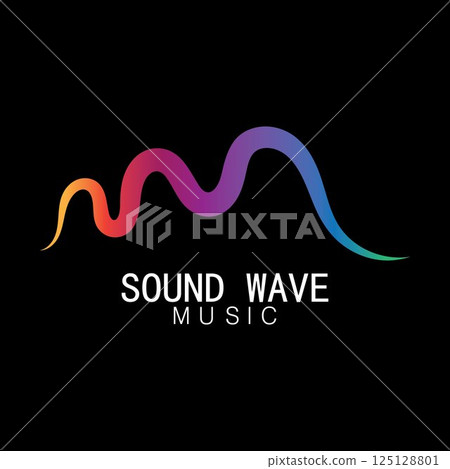 Sound waves vector illustration 125128801