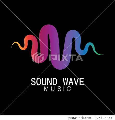 Sound waves vector illustration Sound waves vector illustration 125128833