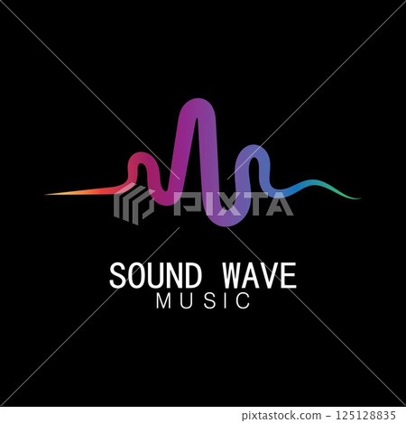 Sound waves vector illustration Sound waves vector illustration 125128835