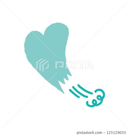 燒毀的心的插圖 - 心 - 手寫 125129033