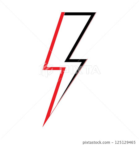 lightning thunderbolt electricity logo design template 125129465