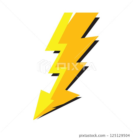 lightning thunderbolt electricity logo design template 125129504
