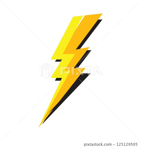 lightning thunderbolt electricity logo design template 125129505