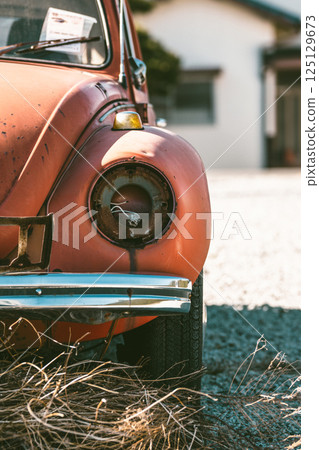 Abandoned junk car/front Abandoned junk car/front 125129673