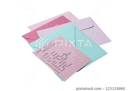 PNG, new year's resolutions, notebook with new year's decor, isolated on white background. PNG, new year's resolutions, notebook with new year's decor, isolated on white background. 125129860