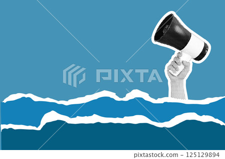 Creative design, on the topic of podcast, with space for text. 125129894