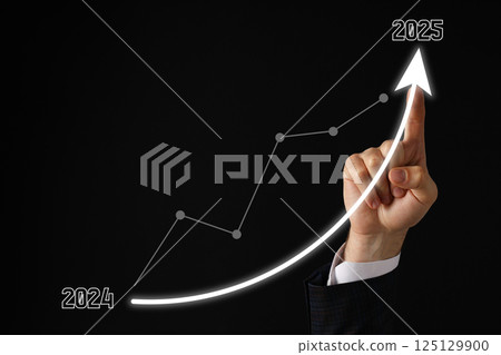 Goals 2025, the concept of planning and calculating the strategy for the next year. Goals 2025, the concept of planning and calculating the strategy for the next year. 125129900
