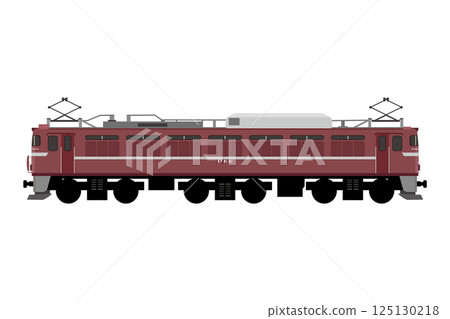 EF81型電力機車【EF81 81】英制規格橫向向量圖 EF81型電力機車【EF81 81】英制規格橫向向量圖 125130218