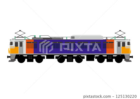 EF81電力機車【EF81-99】仙后座彩色向量圖 125130220