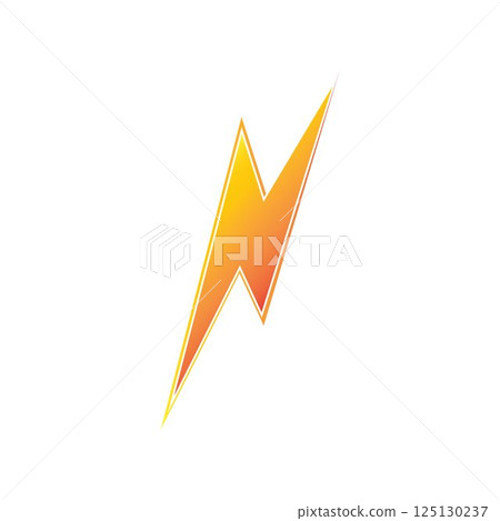 lightning thunderbolt electricity logo design template 125130237