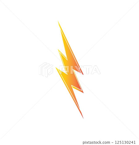 lightning thunderbolt electricity logo design template 125130241