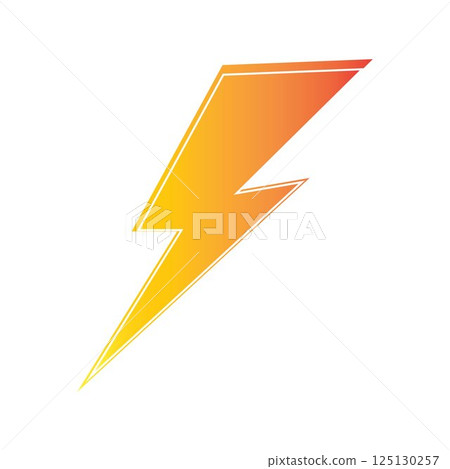 lightning thunderbolt electricity logo design template 125130257