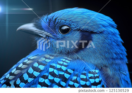 Glowing portrait of a bluebird lit by lens flare Glowing portrait of a bluebird lit by lens flare 125130529